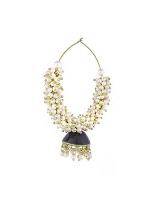 gold copper pearl earrings - 11827437 - Standard Image - 2