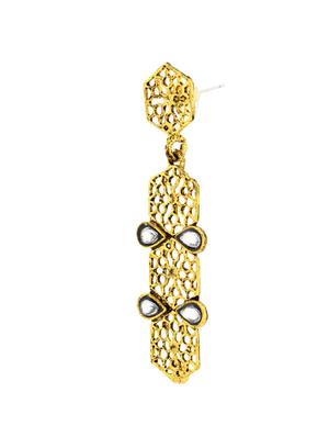 black brass drop earrings - 11827446 - Standard Image - 2