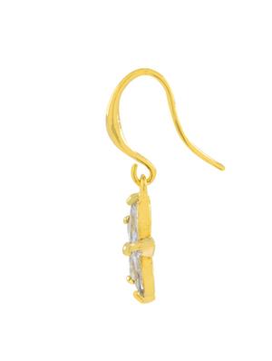gold brass drop earrings - 11827460 - Standard Image - 2