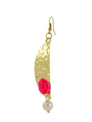 pink brass drop earrings - 11827463 - Standard Image - 2