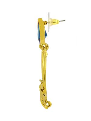 blue brass drop earrings - 11827507 - Standard Image - 2