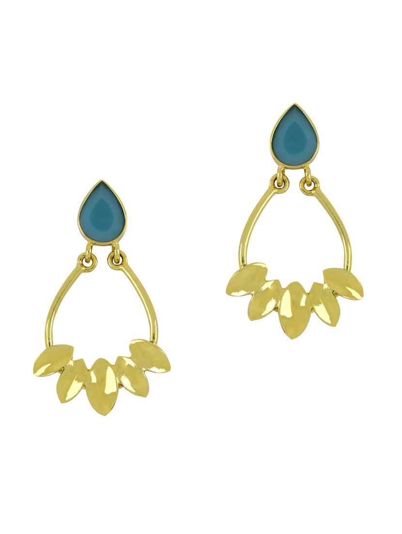 blue brass drop earrings - 11827507 - Zoom Image - 1