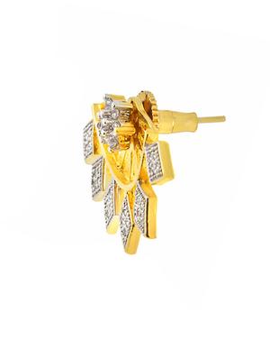 gold brass studs earrings - 11827512 - Standard Image - 2