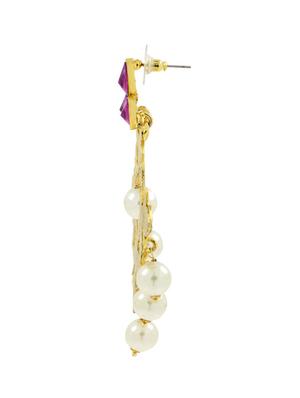 pink brass chandellier earring - 11827513 - Standard Image - 2