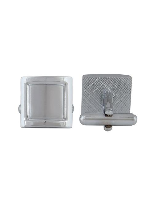 silver metal cufflink - 11827604 - Standard Image - 1