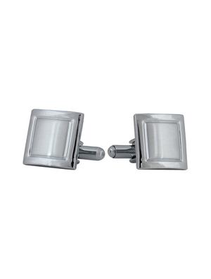 silver metal cufflink - 11827604 - Standard Image - 2