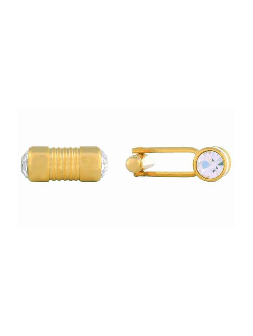 gold metal cufflink - 11827608 - Standard Image - 1