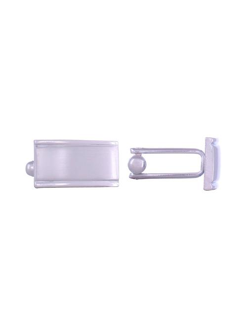 silver metal cufflink - 11827613 - Standard Image - 1