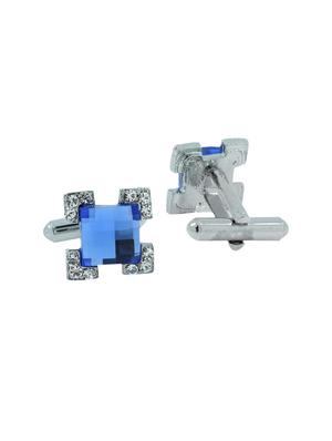 blue metal cufflink - 11827668 - Standard Image - 2