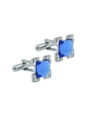 blue metal cufflink - 11827668 - Standard Image - 3