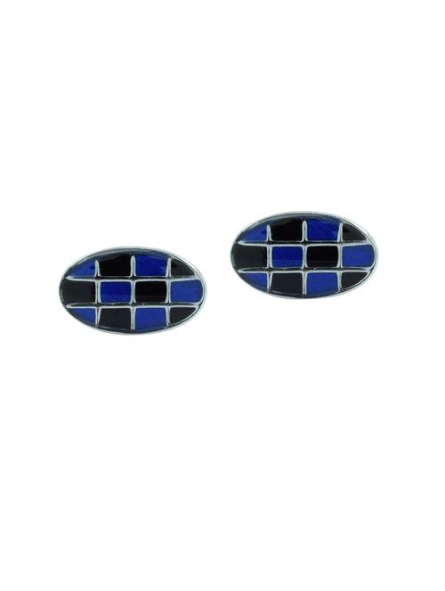 blue metal cufflink - 11827670 - Standard Image - 1