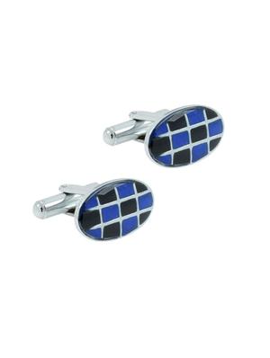 blue metal cufflink - 11827670 - Standard Image - 3