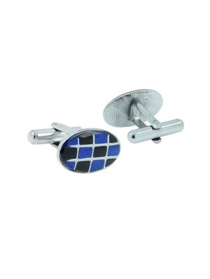 blue metal cufflink - 11827670 - Standard Image - 4