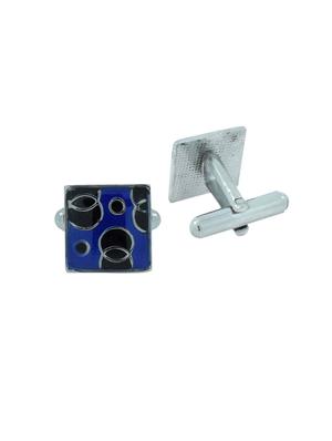 blue metal cufflink - 11827671 - Standard Image - 2