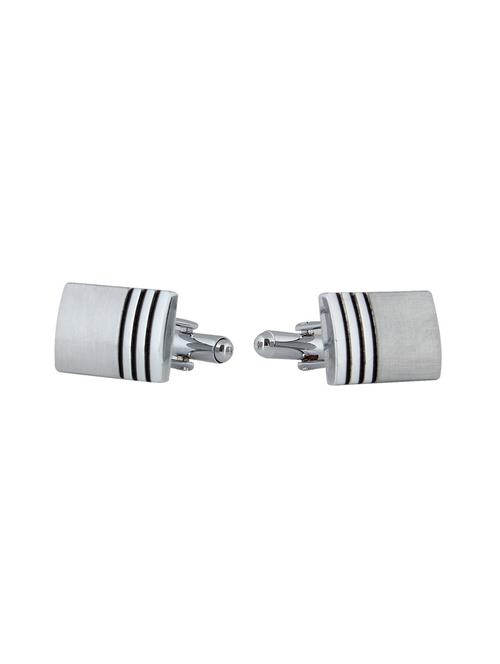silver metal cufflink - 11827675 - Standard Image - 1