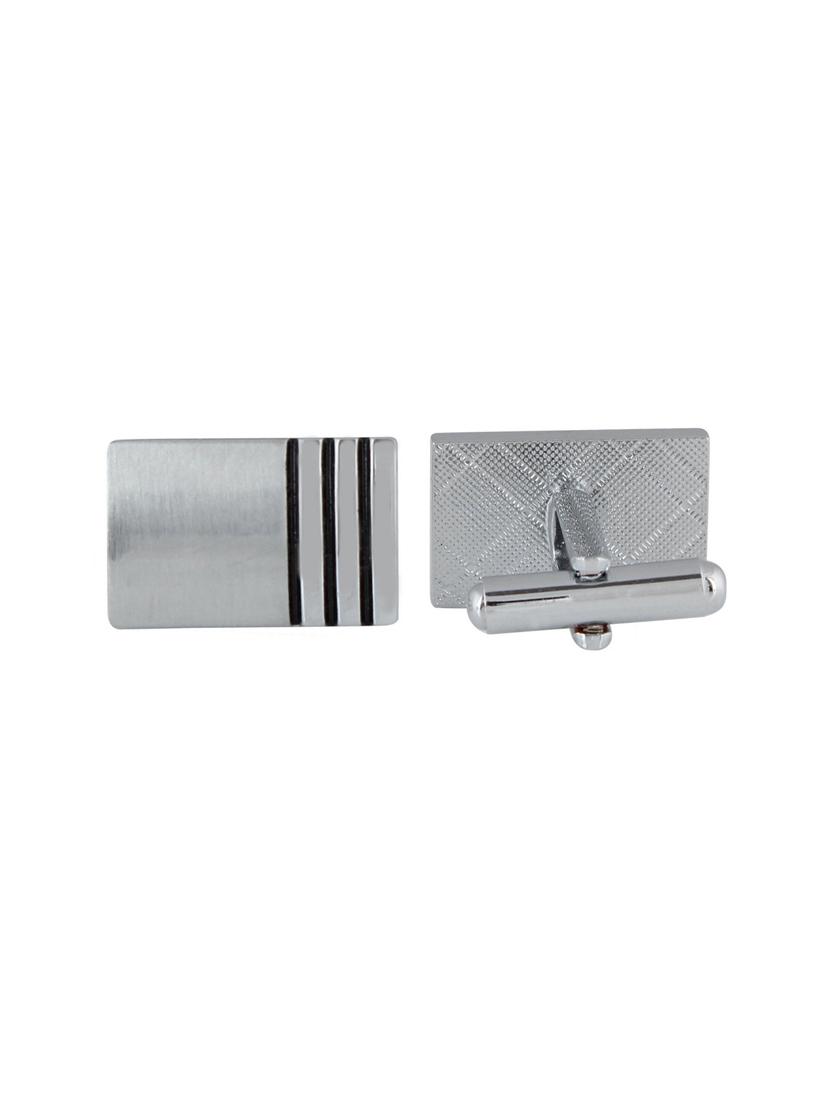 silver metal cufflink - 11827675 - Zoom Image - 2