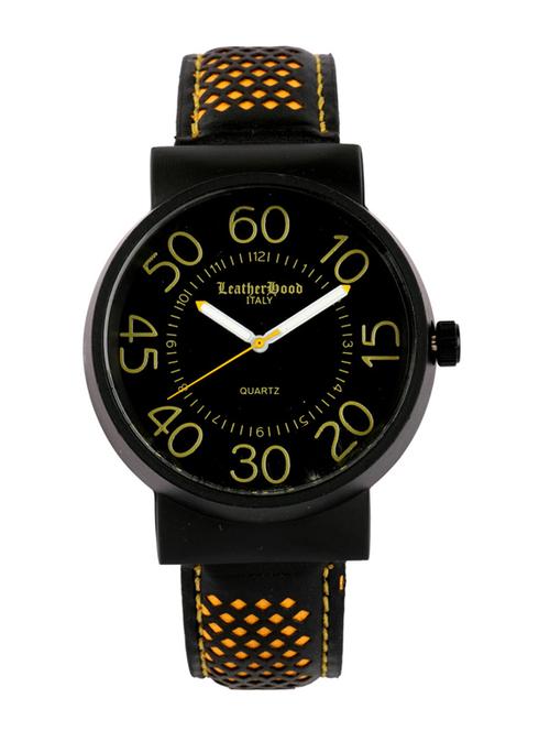 leatherhood party wear large dial analog black & red men's watch - 11831078 - Standard Image - 1