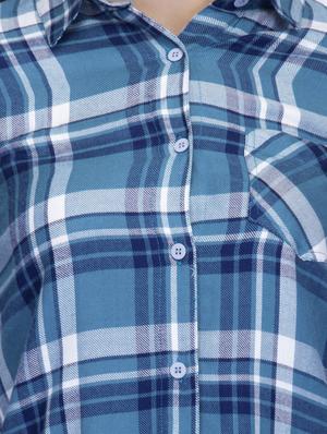 blue cotton printed shirt - 11834415 - Standard Image - 4