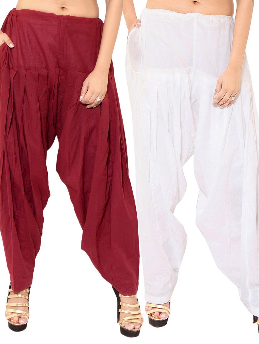 set of 2 multicolored rayon salwars - 11841071 - Zoom Image - 1