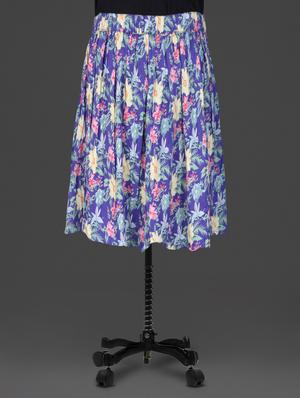 purple floral printed rayon short skirt - 1184843 - Standard Image - 3