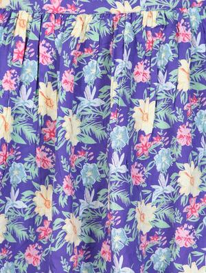 purple floral printed rayon short skirt - 1184843 - Standard Image - 4