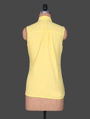 print detail sleeveless shirt - 1184885 - Standard Image - 3