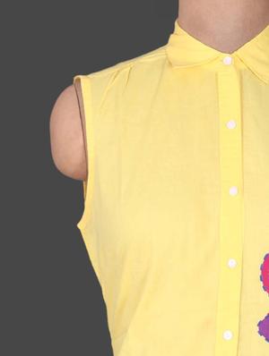 print detail sleeveless shirt - 1184885 - Standard Image - 4