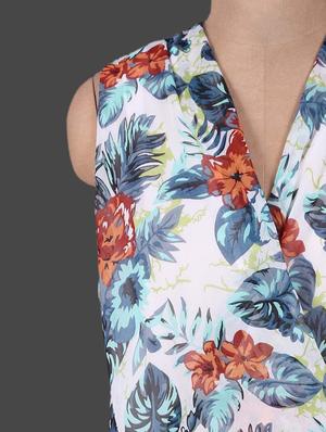 overlap neck blouson top - 1184895 - Standard Image - 4