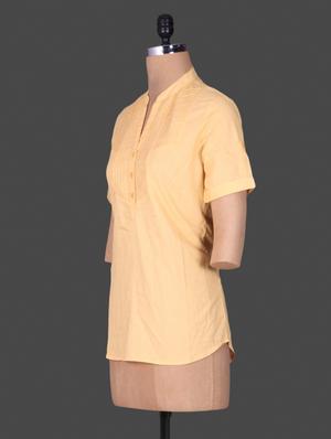 mandarin neck pleat detail tunic - 1184933 - Standard Image - 2