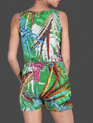 drawstring detail tropical romper - 1184985 - Standard Image - 3