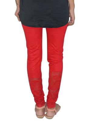 red cotton leggings - 11854408 - Standard Image - 3