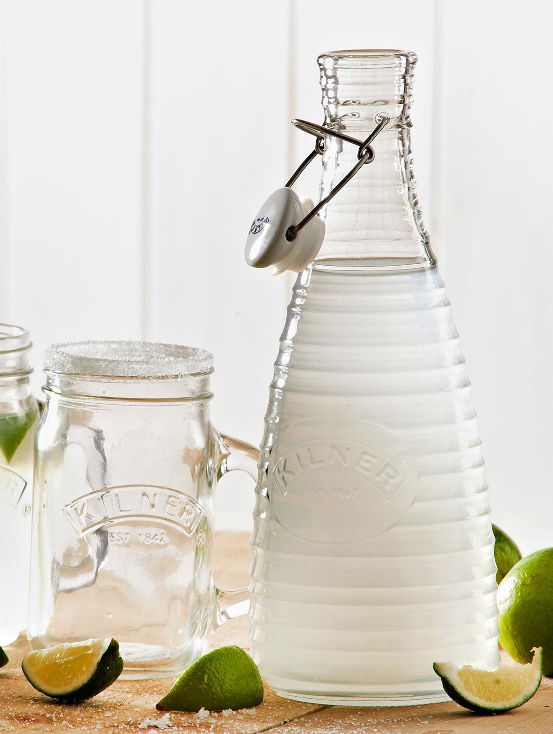 Transparent glass water bottle with ceramic lid - 1186545 - Zoom Image - 1