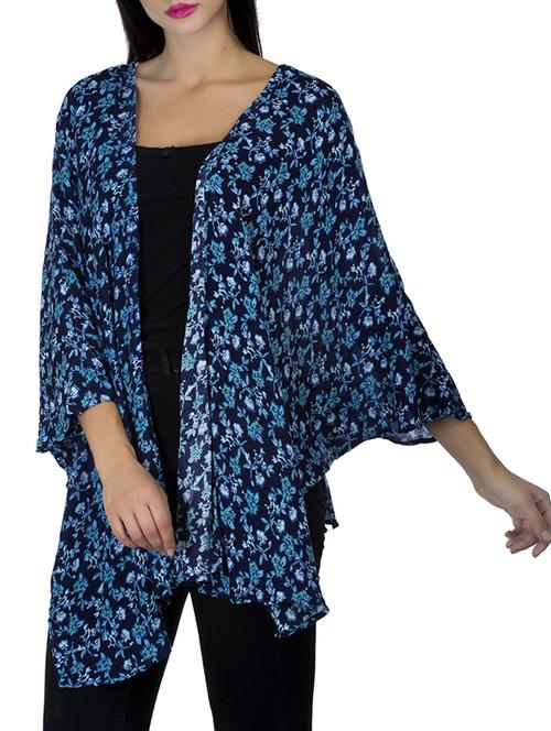 blue viscose shrug - 11868455 - Very Small Image - 1