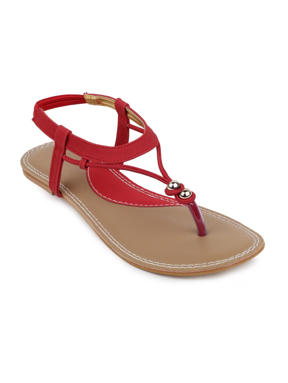 red back strap sandal - 11869347 - Zoom Image - 1
