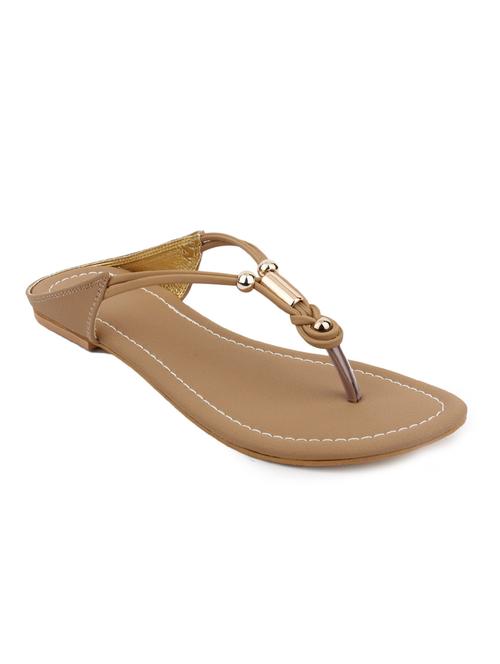 beige suede toe separator sandals - 11869354 - Standard Image - 1