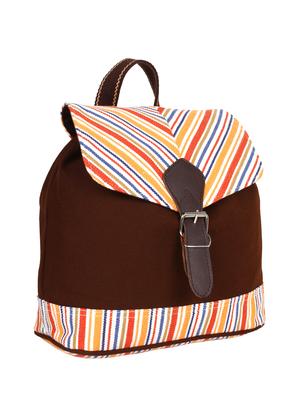 brown canvas regular backpack - 11875207 - Standard Image - 5