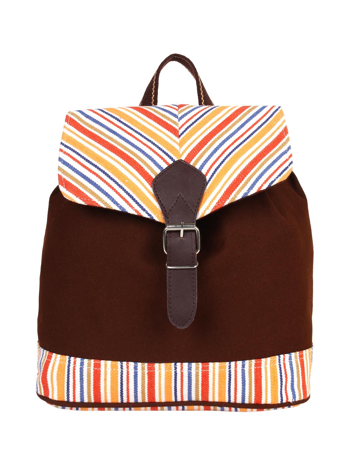 brown canvas regular backpack - 11875207 - Zoom Image - 1