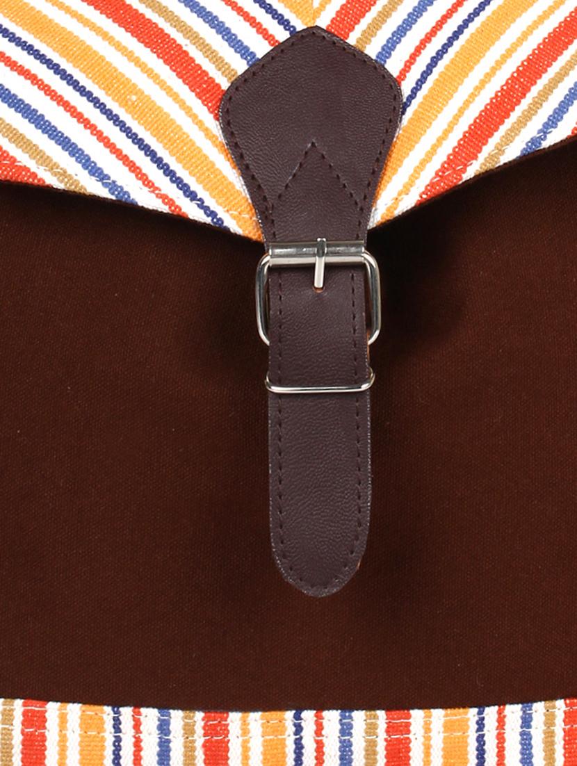 brown canvas regular backpack - 11875207 - Zoom Image - 4