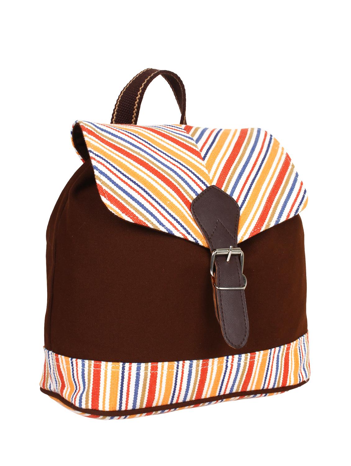 brown canvas regular backpack - 11875207 - Zoom Image - 5