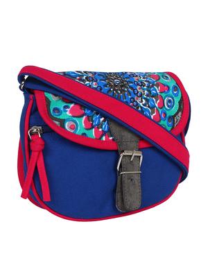 multi printed canvas sling bag - 11875225 - Standard Image - 6