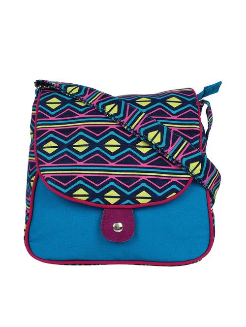 multi printed canvas sling bag - 11875228 - Standard Image - 1