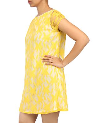 yellow lace overlay shift dress - 1188348 - Standard Image - 2