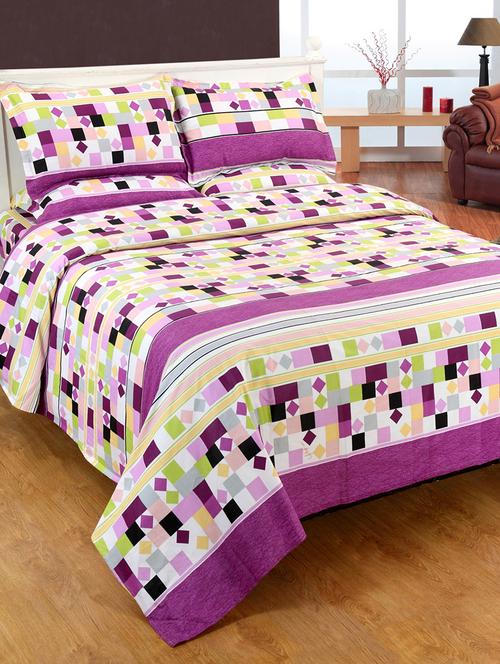 furhome cotton double bed sheet with 2 pillow covers - 11900655 -  Standard Image - 0