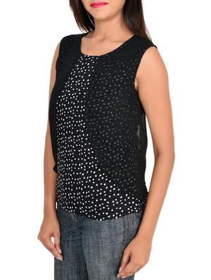 black georgette regular top - 11902285 - Standard Image - 2