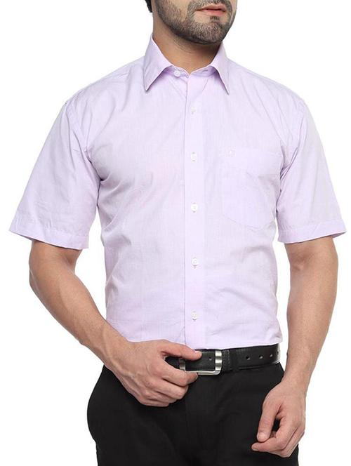 purple cotton formal shirt - 11902424 - Standard Image - 1