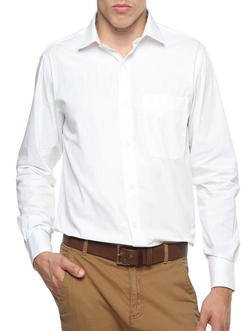 white cotton formal shirt - 11902427 - Standard Image - 1
