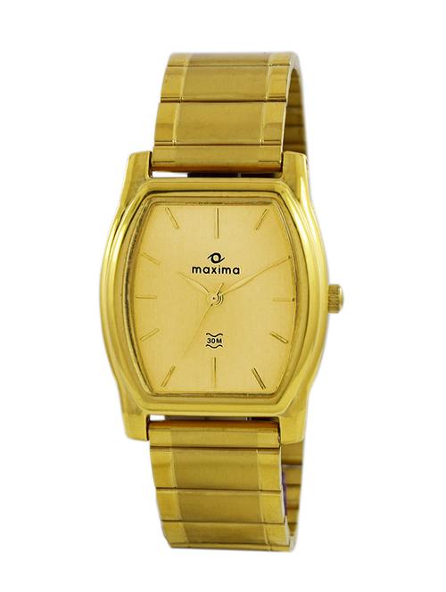 gold stainless steel wrist watch - 11903703 - Standard Image - 1
