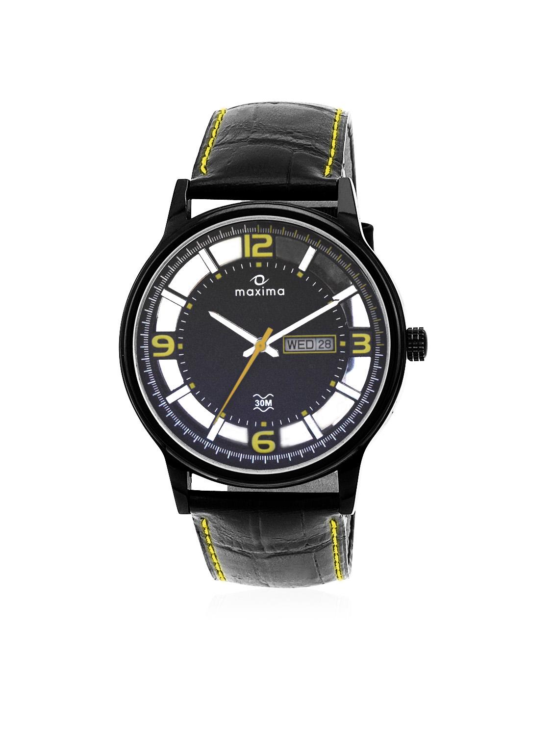 maxima black analog watch for men - 11903712 - Zoom Image - 1