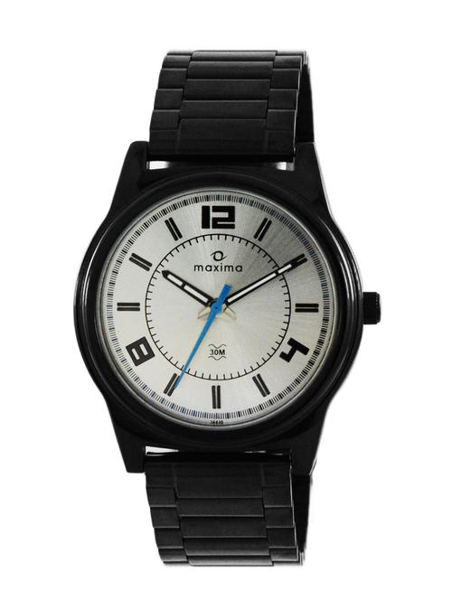 maxima silver analog watch for men - 11904443 - Standard Image - 1
