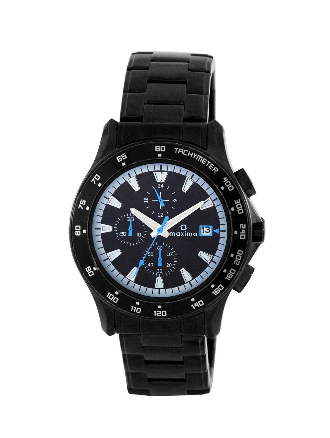 maxima black chronograph watch for men - 11904753 - Zoom Image - 1